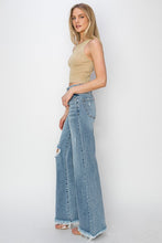 Load image into Gallery viewer, 4572-RISEN - MID RISE BUTTON DOWN WIDE LEG JEANS
