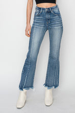 Load image into Gallery viewer, 4856- RISEN- HIGH RISE STEP HEM DETAIL ANKLE FLARE JEANS

