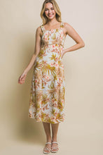 Load image into Gallery viewer, 4421-Tropical Maxi Sundress with Side Slit Detail
