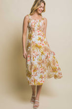 Load image into Gallery viewer, 4421-Tropical Maxi Sundress with Side Slit Detail
