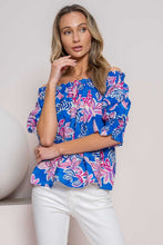 Load image into Gallery viewer, 4336- BLUE PRINT OFF SHOULDER TOP
