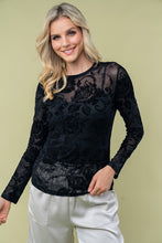 Load image into Gallery viewer, 4743-Long Sleeve Floral Print Knit Top
