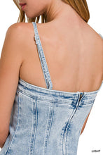 Load image into Gallery viewer, 5943-Spaghetti Strap Light-wash Dress
