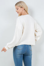 Load image into Gallery viewer, 4757-Pullover sweater adorned with beaded ribbons
