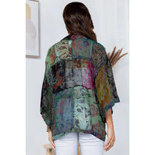 Load image into Gallery viewer, 4591-Western Kimono Top in Overdyed Mix N Match Patches
