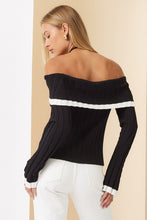 Load image into Gallery viewer, 4738-Ribbed Knit Off Shoulder Top
