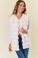 Load image into Gallery viewer, 4682-Faux Fur Sleeveless Vest-IVORY
