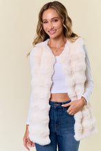 Load image into Gallery viewer, 4682-Faux Fur Sleeveless Vest-IVORY
