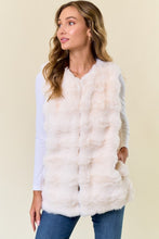 Load image into Gallery viewer, 4682-Faux Fur Sleeveless Vest-IVORY
