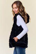 Load image into Gallery viewer, 4687-Hooded Slvless Faux Fur Vest
