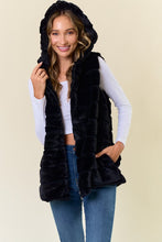 Load image into Gallery viewer, 4687-Hooded Slvless Faux Fur Vest
