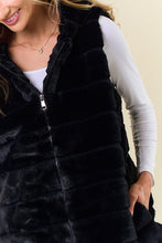 Load image into Gallery viewer, 4687-Hooded Slvless Faux Fur Vest
