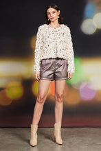 Load image into Gallery viewer, 4751-FEATHERED SEQUIN CARDIGAN
