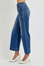 Load image into Gallery viewer, 4852-HIGH RISE ANKLE WIDE LEG PATCH FRONT POCKET JEANS
