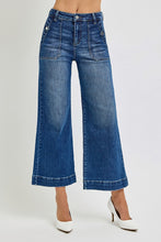 Load image into Gallery viewer, 4852-HIGH RISE ANKLE WIDE LEG PATCH FRONT POCKET JEANS
