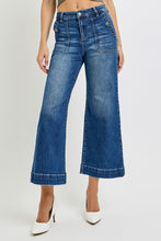 Load image into Gallery viewer, 4852-HIGH RISE ANKLE WIDE LEG PATCH FRONT POCKET JEANS

