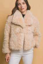 Load image into Gallery viewer, 4791-Mid Waist Faux Fur Coat-KHAKI
