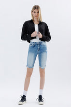 Load image into Gallery viewer, 5077-VERVET High Rise Cuffed Raw Hem Bermuda Shorts
