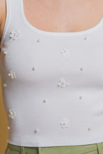 Load image into Gallery viewer, 5157-Rhinestone Embellished Knit Top-WHITE
