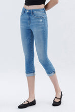 Load image into Gallery viewer, 5078-VERVET High Rise Cuffed Capri Jeans
