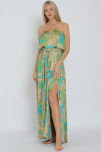 Load image into Gallery viewer, 4985-TUBE ELASTIC WAISTED BELTED MAXI DRESS-GREEN
