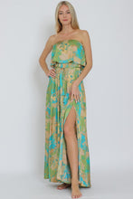Load image into Gallery viewer, 4985-TUBE ELASTIC WAISTED BELTED MAXI DRESS-GREEN
