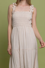 Load image into Gallery viewer, 5161-Smocked Bodice Maxi Dress-NATURAL
