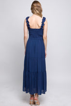 Load image into Gallery viewer, 5162-Smocked Bodice Maxi Dress-NAVY
