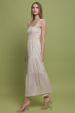 Load image into Gallery viewer, 5161-Smocked Bodice Maxi Dress-NATURAL
