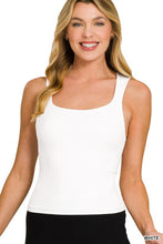 Load image into Gallery viewer, 5922-Seamless Double Layered Square Neck Tank Top
