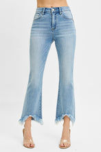 Load image into Gallery viewer, 6093-RISEN- High Rise Crop Bootcut Fray Hem Jeans
