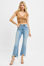 Load image into Gallery viewer, 6093-RISEN- High Rise Crop Bootcut Fray Hem Jeans
