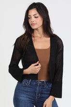 Load image into Gallery viewer, 5839-Light Weight Open Knit Cardigan Sweater-BLACK
