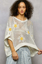 Load image into Gallery viewer, 6012- POL-Floral Patch Thin Sweater Top-IV-YELLOW
