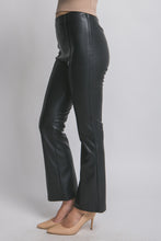 Load image into Gallery viewer, 5571-Vegan Leather Flare Pants-BLACK
