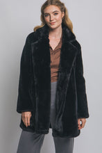Load image into Gallery viewer, 5416-Long Sleeve Faux Fur Coat-BLACK
