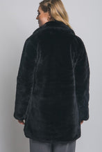 Load image into Gallery viewer, 5416-Long Sleeve Faux Fur Coat-BLACK
