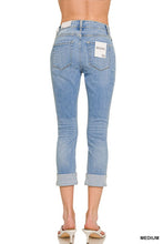 Load image into Gallery viewer, 5942-Cuffed Skinny Cropped Denim-LIGHT
