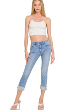 Load image into Gallery viewer, 5942-Cuffed Skinny Cropped Denim-LIGHT
