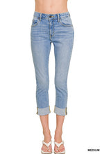 Load image into Gallery viewer, 5942-Cuffed Skinny Cropped Denim-LIGHT
