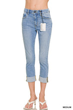 Load image into Gallery viewer, 5942-Cuffed Skinny Cropped Denim-LIGHT
