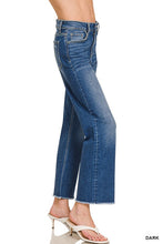 Load image into Gallery viewer, 5366-High Waist Straight Leg Dark Wash Denim Pants
