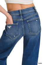 Load image into Gallery viewer, 5366-High Waist Straight Leg Dark Wash Denim Pants
