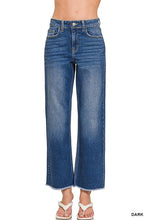 Load image into Gallery viewer, 5366-High Waist Straight Leg Dark Wash Denim Pants
