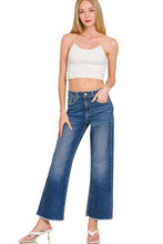 Load image into Gallery viewer, 5366-High Waist Straight Leg Dark Wash Denim Pants
