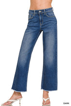Load image into Gallery viewer, 5366-High Waist Straight Leg Dark Wash Denim Pants
