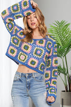 Load image into Gallery viewer, 5408-LONG Sleeves Multi-Color Crop Top-DENIM
