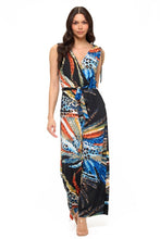 Load image into Gallery viewer, 5183-Surplice Wide Leg Jumpsuit With Belt-ABSTRACT
