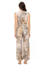 Load image into Gallery viewer, 5182-Surplice Wide Leg Jumpsuit With Belt-animal print
