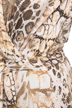 Load image into Gallery viewer, 5182-Surplice Wide Leg Jumpsuit With Belt-animal print
